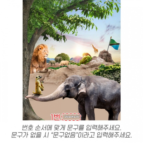 [파티붕붕] D6216 현수막 / 어린이집 유치원 탄자니아 현수막 아프리카 배경 포토존 제작