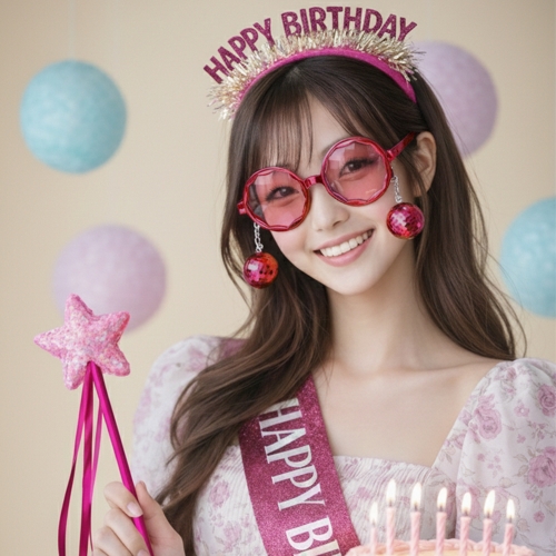 [아이스타] 생일파티 4종풀세트(선글라스. 머리띠. 어깨띠. 별봉)