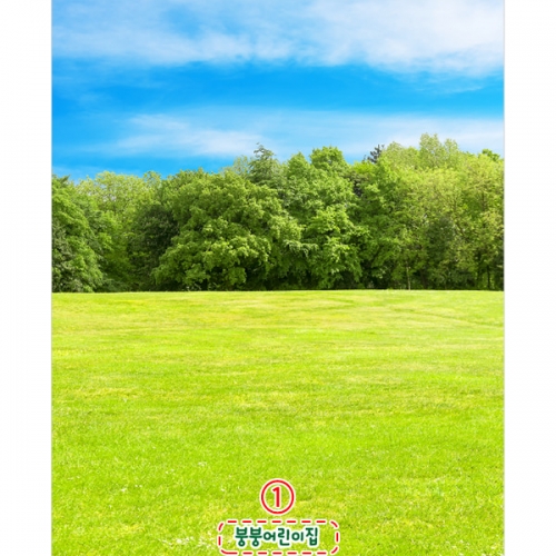 [파티붕붕]D4258 숲체험 현수막 / 어린이집 숲 잔디 배경 현수막 유치원 실사 사진 포토존