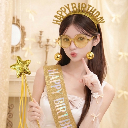 [아이스타] 생일파티 4종풀세트(선글라스. 머리띠. 어깨띠. 별봉)