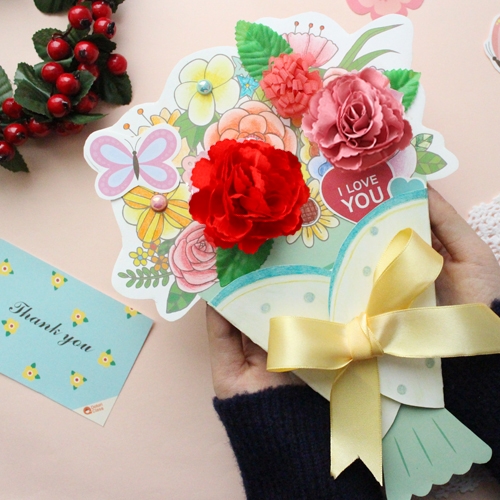 컬러링꽃다발카드 5set