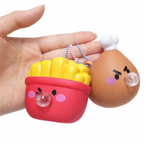 풍선껌 말랑이 풍선부는 스퀴시 키링 (4개)