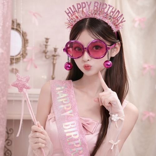 [아이스타] 생일파티 4종풀세트(선글라스. 머리띠. 어깨띠. 별봉)