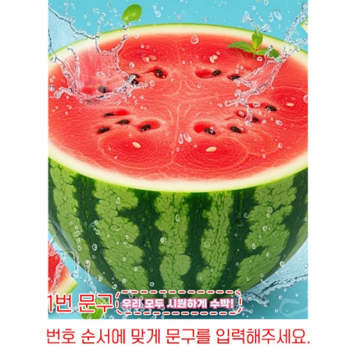 [파티붕붕] D6094 현수막 / 유치원 수박데이 파티 현수막 어린이집 여름 행사 배경 포토존