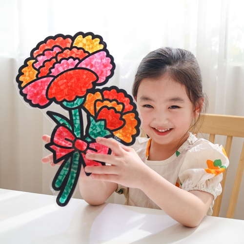 [오늘놀이] 빅 카네이션 썬캐쳐 만들기(셀로판지 포함/어버이날/스승의날/KC인증)