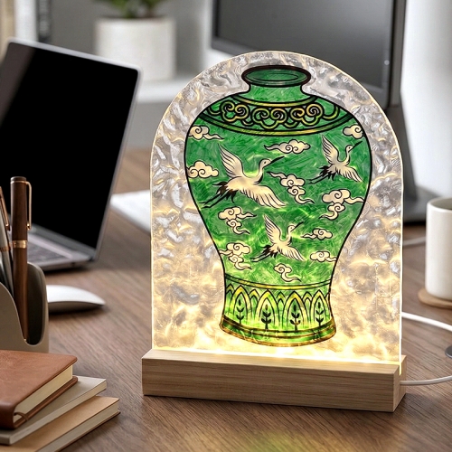 [탑아트] LED 고려청자 아크릴 무드등 만들기(원목 받침)