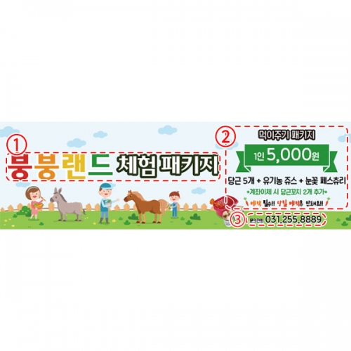 [파티붕붕] D5916 현수막 / 어린이집 유치원 승마 체험 현수막 말타기 플랜카드