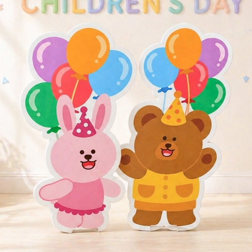 [파티붕붕] 신나는 어린이날 보드 12 / 유치원 어린이집 행사 보드 장식 곰돌이 토끼 풍선 포토존