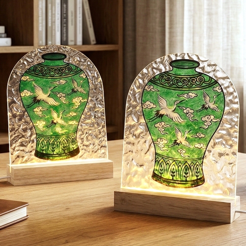 [탑아트] LED 고려청자 아크릴 무드등 만들기(원목 받침)