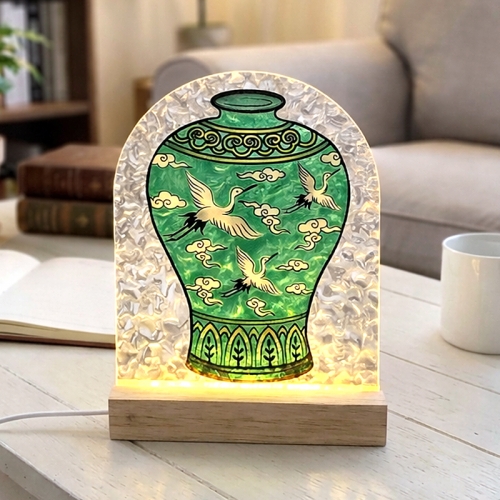 [탑아트] LED 고려청자 아크릴 무드등 만들기(원목 받침)