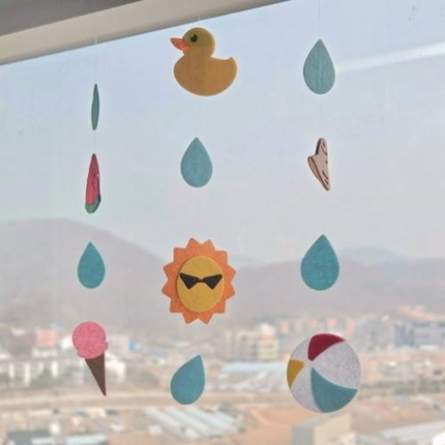 수박 오리 비치볼 여름모빌DIY(1줄)