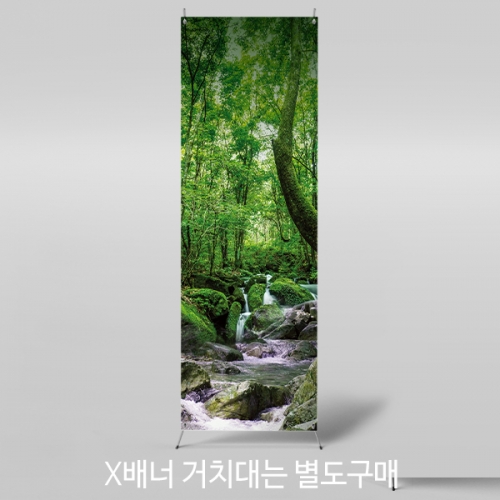 [파티붕붕] X배너 3189 / 유치원 어린이집 숲속 숲 배너 현수막 제작