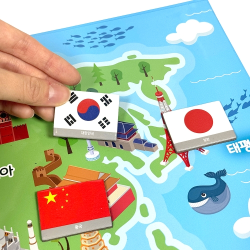 다문화 자석 월드맵