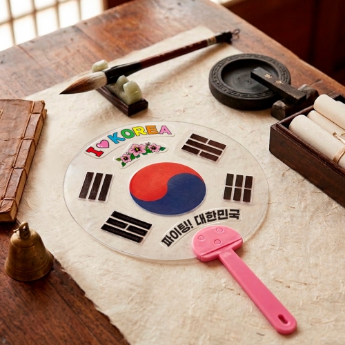 [탑키드] ★할인행사★ 나라사랑 투명 태극기 부채 꾸미기