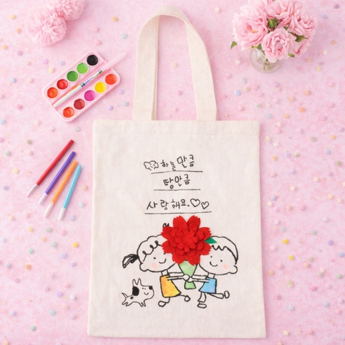 메이크문구 캔버스가방펠트꾸미기 카네이션
