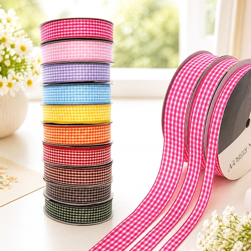 [탑키드] 체크 리본 2야드 2yd(폭10mm 15mm 25mm x 1.8m)