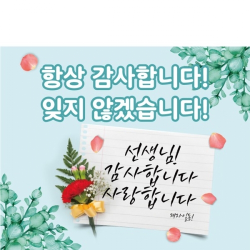 [파티붕붕] D1749 현수막 / 스승의날 현수막 이벤트 감사 배너 선생님 선물 플랜카드 제작