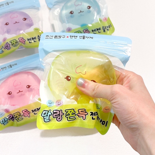 말랑쫀득 젠젠 슬랑이 촉감놀이 슬라임 말랑이 주물럭 (4개)