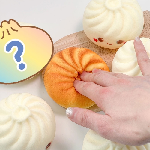 군만두를 찾아라 랜덤 스퀴시 촉감놀이 말랑이 주물럭 (6개)
