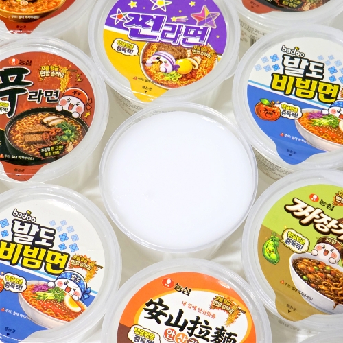 꼬들탱글 면발 슬라임 촉감놀이 액체괴물 (12개)