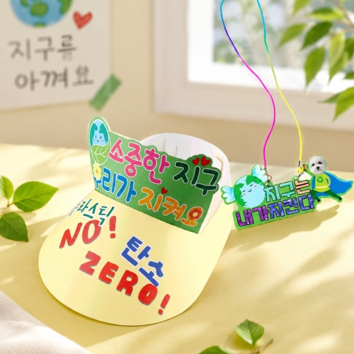 메이크문구 DIY736 지구사랑환경지킴이 모자세트