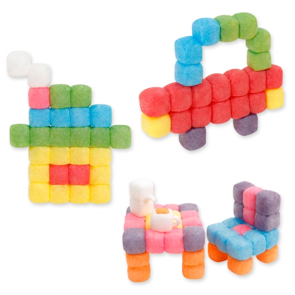 플레이콘 네모모양 리필800 혼합 4개 1세트