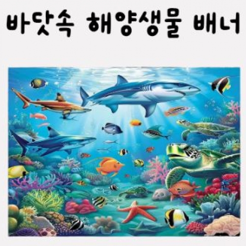 바닷속 해양생물 배너