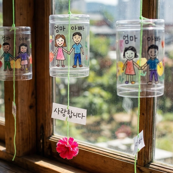 그리는 썬캐쳐모빌 카네이션도안 무드등 LED세트