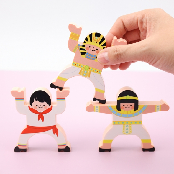[오늘놀이] 지구촌 친구 쌓기 블록 20P(세계여러나라/전통의상/밸런스/사람쌓기/KC인증)