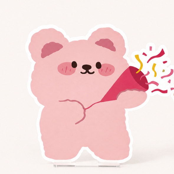 [파티붕붕] 파티 아기곰 보드 162 / 곰돌이 캐릭터 포토존 장식 어린이집 유치원 어린이날 행사 데코