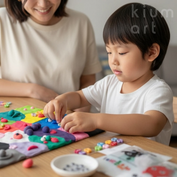삐뚤빼뚤 클레이 몬스터 표정액자 만들기 클레이놀이
