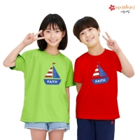 국산 시원한 쿨론 반팔 기능성 단체 티셔츠 모두의 믿음 우리의 항해