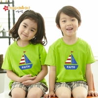 국산 순면 반팔 단체 티셔츠  모두의 믿음 우리의  항해