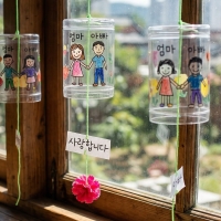 그리는 썬캐쳐모빌 카네이션도안 무드등 LED세트