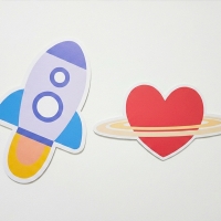 [파티붕붕] 어린이날 포토존 장식 세트 28 / 우주 우주인 로켓 UFO 행성 현수막 어린이날 행사 보드 장식