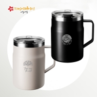 안전한 스텐304 손잡이 베이직 스텐머그 환경사랑 디자인 데일리 머그 스텐머그컵475ml