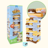 [오늘놀이] 냥냥 캣 타워 30P(보드게임/고양이/블록쌓기/스태커/KC인증)