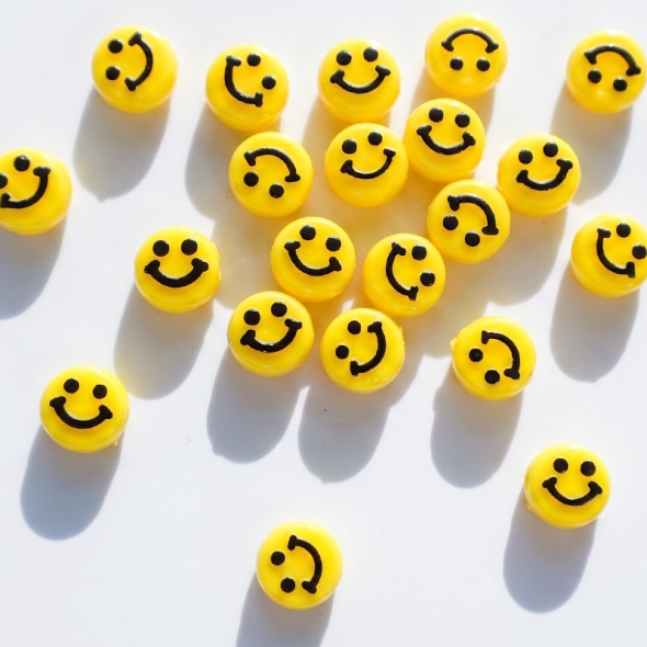 입체 스마일 비즈 50p