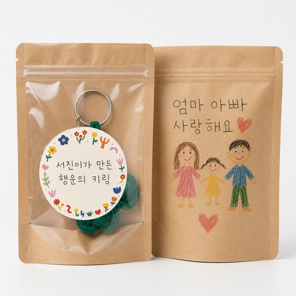 DIY 네잎클로버 양말목 액자 키링 만들기 / 선물 만들기 시니어 만들기 수업 만들기 키트
