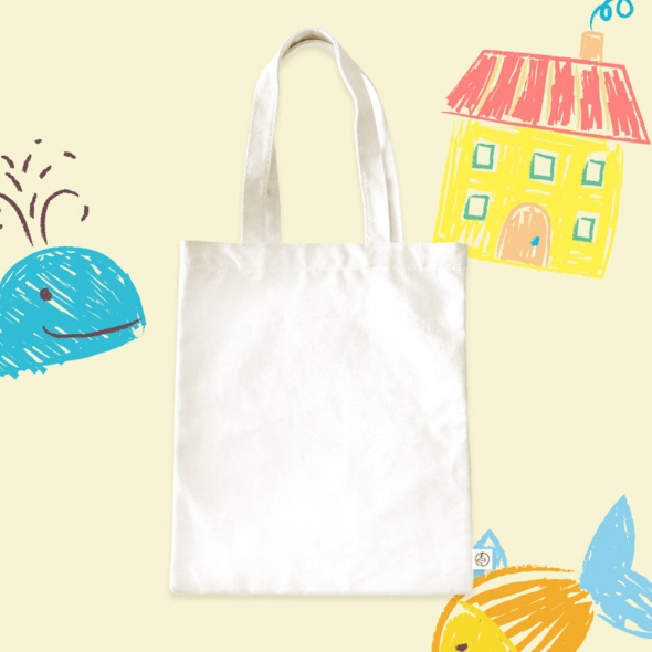DIY 무지 에코백 34x29cm / 그리기 꾸미기 만들기수업 시니어교육 미술준비물