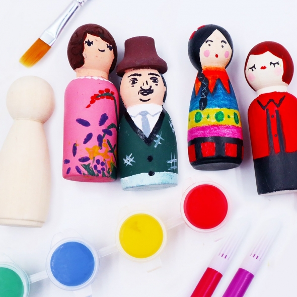 마타바 내가 생각하는대로 목각인형만들기 diy 키트(10인)kit+활동지/인구감소/다문화/걱정 다양성 세계문화