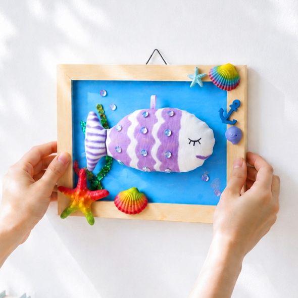 물고기 인형 액자 5set
