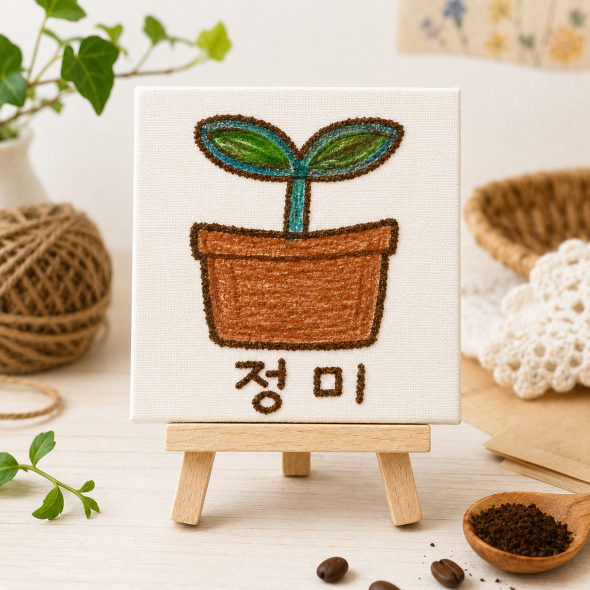 [루미온] 무한 상상놀이 커피박 캔버스액자만들기