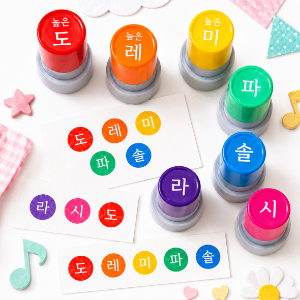 [루미온] 알록달록 음계스탬프(10종 택1)