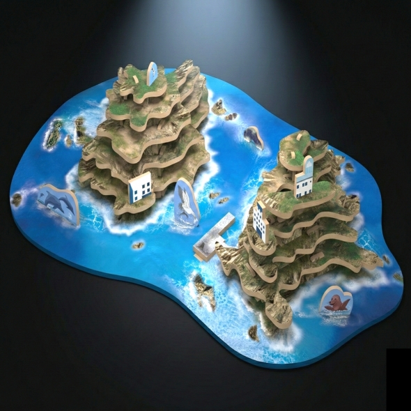 [Maskot Almacen] 대한민국 3D 입체퍼즐 만들기 (독도)