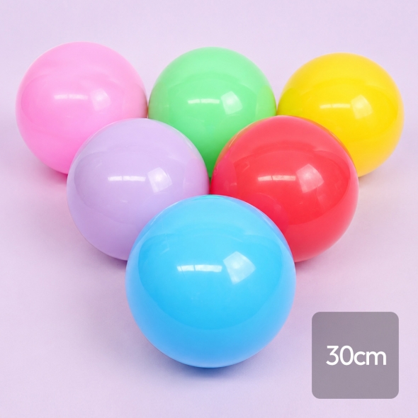 KC인증 뮤즈키즈 파스텔 탱탱볼 대(30cm) 6색+보관그물망 세트