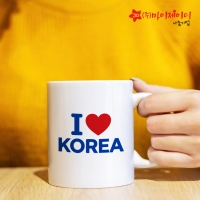 케이팝 한류 대한민국 디자인 머그 단체 선물용 머그컵 아이러브 코리아