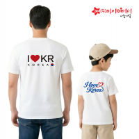 국산 쿨론 반팔 기능성 스포츠웨어 쿨티 사랑해요 대한민국 굿즈 티셔츠_아이러브 코리아 화이트