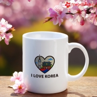케이팝 한류 대한민국 디자인 머그 단체 선물용 머그컵 아이러브 코리아