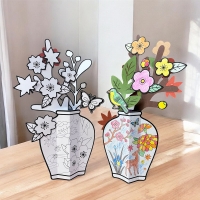 DIY 페이퍼 컬러 드로잉 꽃화분 / 드로잉팟 플라워 컬러링 화분 만들기